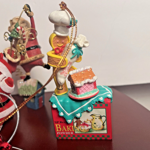 Vintage Christmas Ornaments Lot Santa Elf Candy Cane Violin 12 Days Mixed 19 Pc - Picture 3 of 11